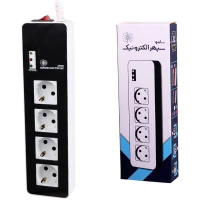 محافظ برق صوتی تصویری 4 خانه ارت دار سامو سپهر الکترونیک SSE 200 با کابل 1.5 متری
