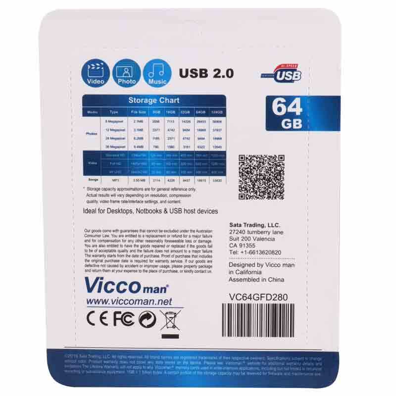 فلش 64 گیگ ویکومن ViccoMan VC280