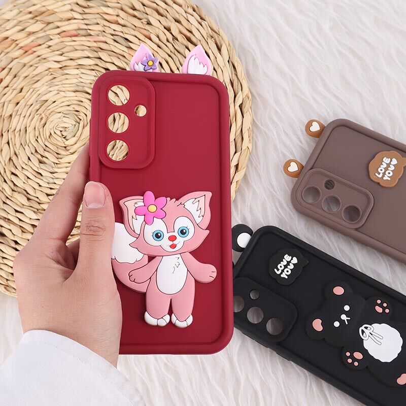 قاب سولید سامسونگ Galaxy A35 عروسکی گوش دار محافظ لنزدار