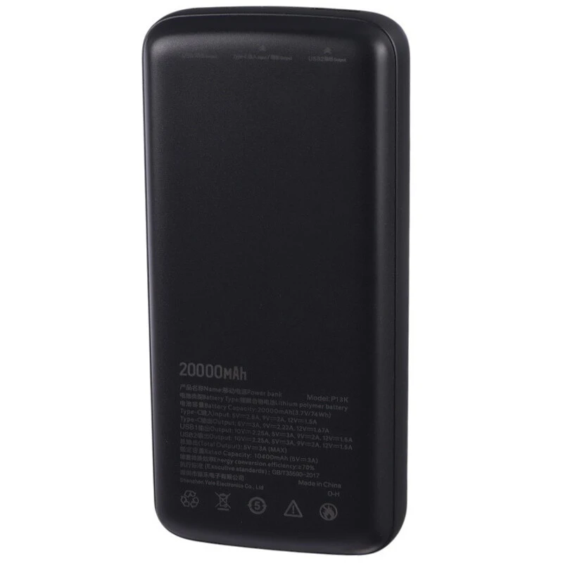 پاور بانک فست شارژ اوی P13K PD QC3.0 22.5W ظرفیت 20000 میلی آمپر ساعت