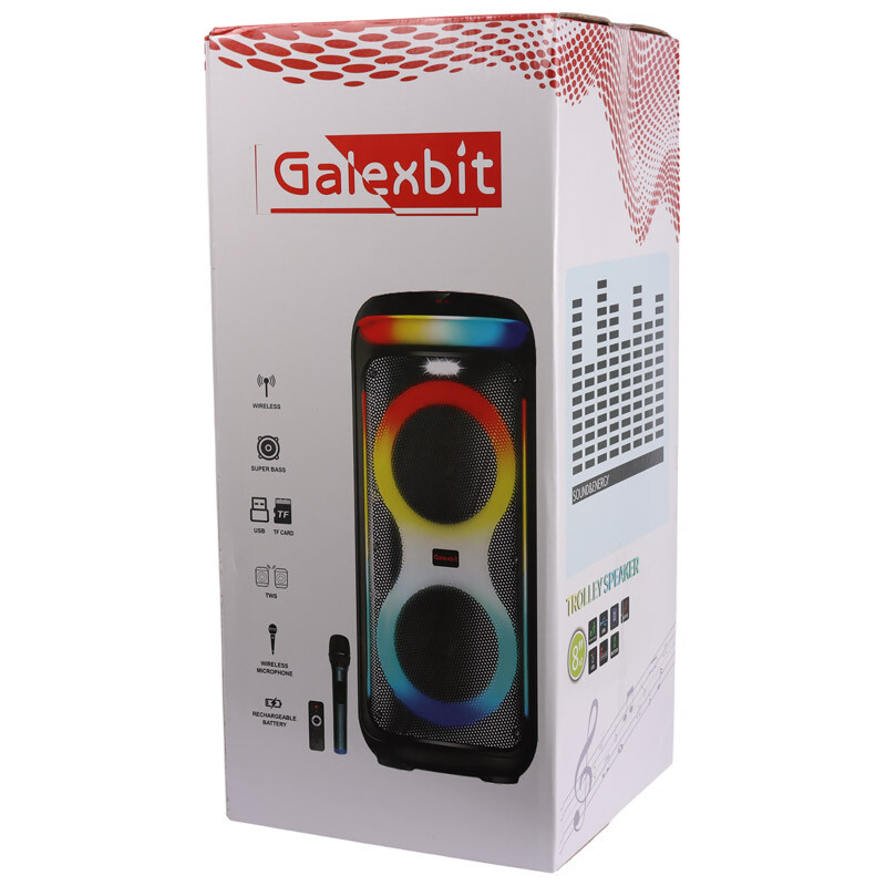 اسپیکر چمدانی بلوتوثی گلکس بیت GS-61 + میکروفون و ریموت کنترل