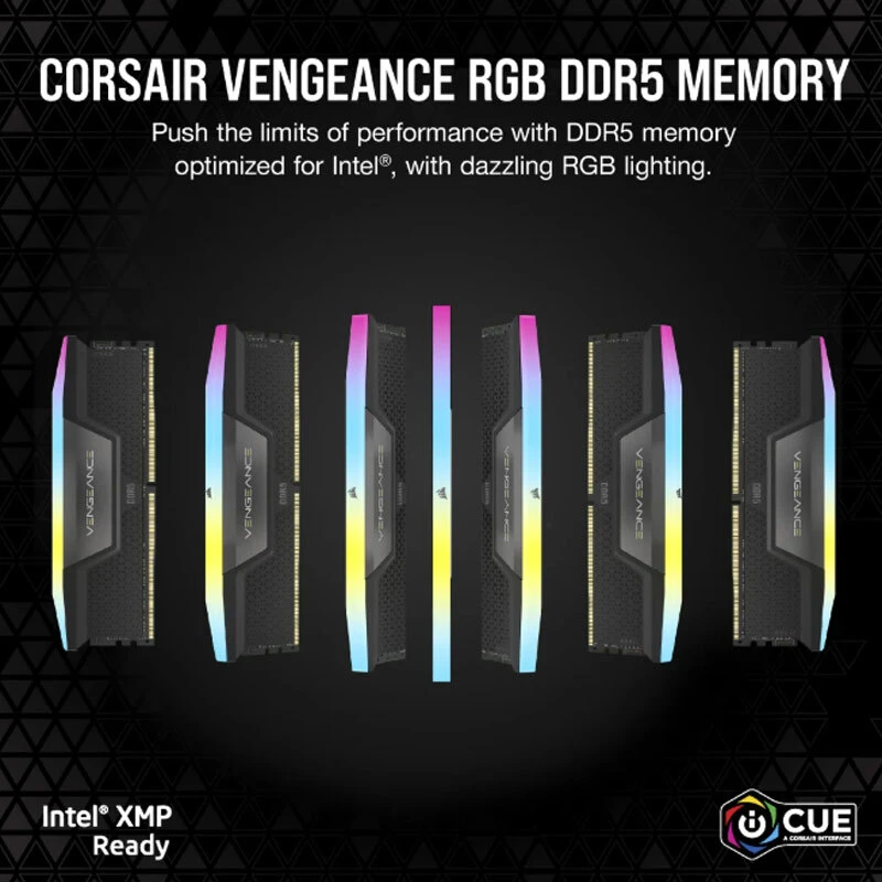 رم کامپیوتر Corsair Vengeance RGB DDR5 32GB 8000MHz CL36 Dual