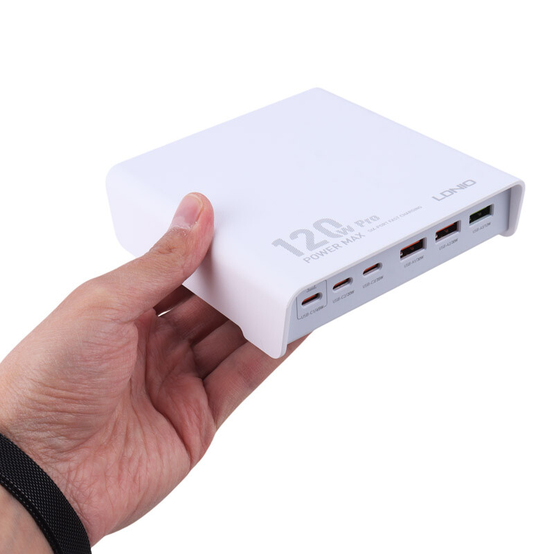 شارژر رومیزی فست شارژ Ldnio Q605 6Port 5A QC3.0 PD3.0 65W