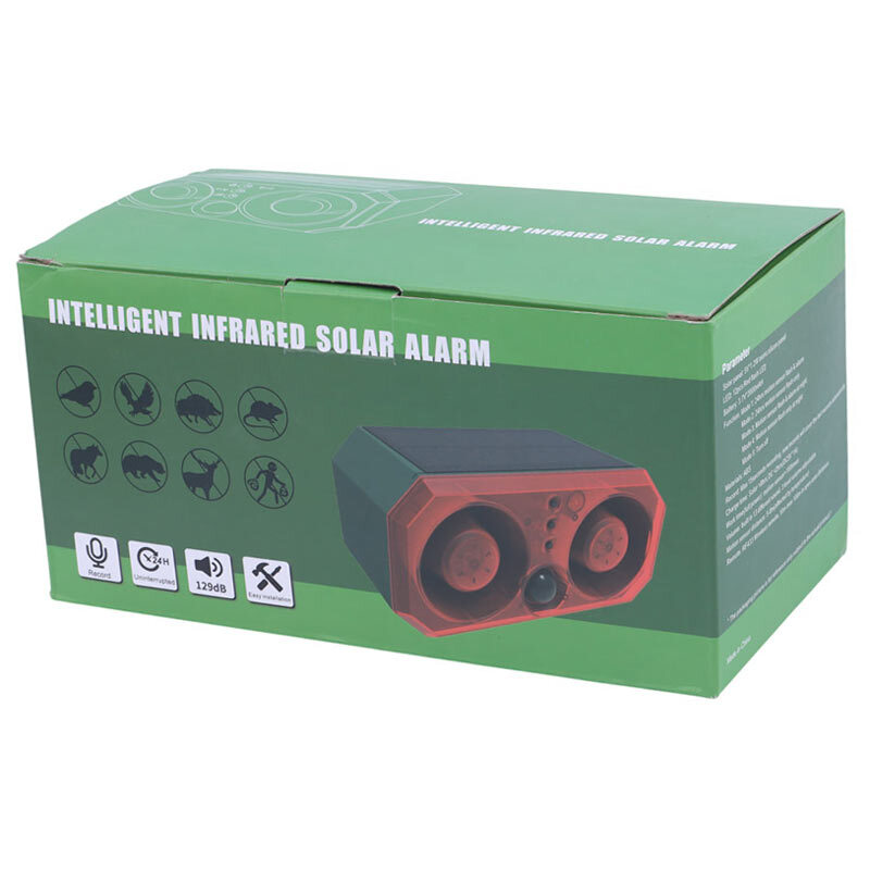 زنگ هشدار و دور کننده حیوانات خورشیدی Intelligent Infrared Solar Alarm