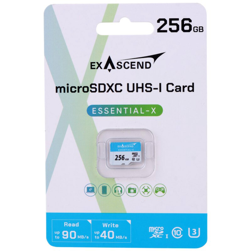 رم میکرو 256 گیگ اگزاسند ExAscend Essential-X U3 C10 90MB/s