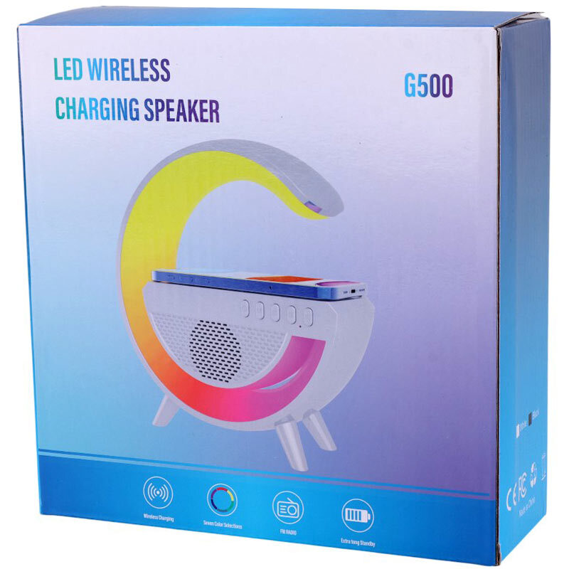 شارژر بی سیم و چراغ رومیزی اسپیکر دار G500 5W