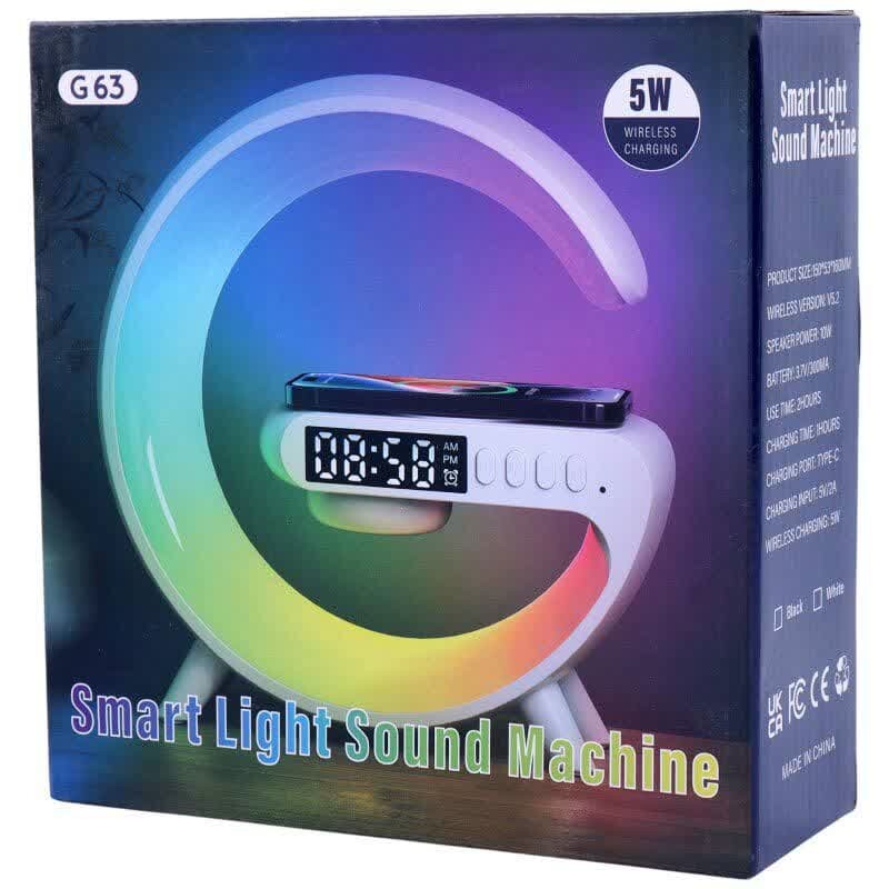 شارژر بی سیم و چراغ رومیزی اسپیکر دار G63 15W
