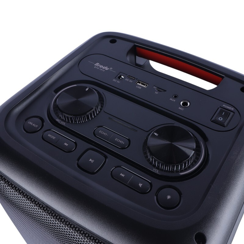 اسپیکر چمدانی بلوتوثی برودو BTS-1910 + میکروفون و ریموت کنترل
