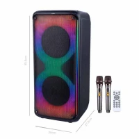 اسپیکر چمدانی بلوتوثی برودو BTS-1910 + میکروفون و ریموت کنترل