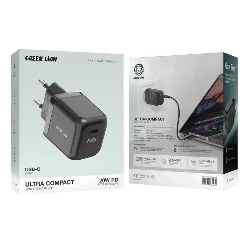 شارژر دیواری 20 وات گرین لاین Ultra Compact GL-WC30 PD GaN 3A