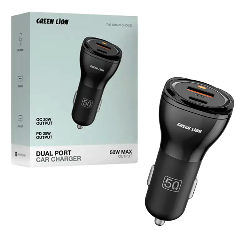 شارژر فندکی فست شارژ Green Lion GLC-5 QC3.0 PD 3A 30W