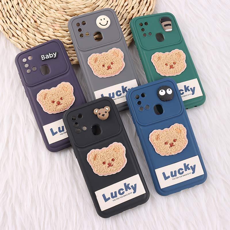 قاب ژله ای Lucky سامسونگ Galaxy A21s عروسکی محافظ لنزدار