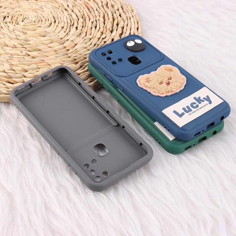 قاب ژله ای Lucky سامسونگ Galaxy A21s عروسکی محافظ لنزدار