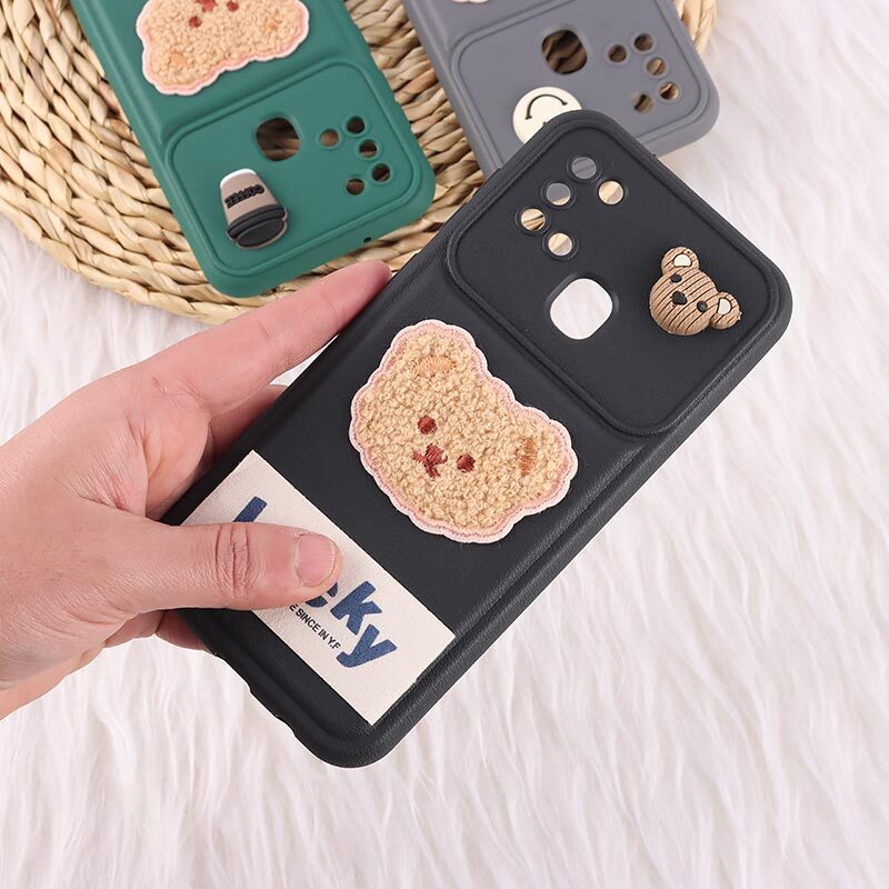 قاب ژله ای Lucky سامسونگ Galaxy A21s عروسکی محافظ لنزدار