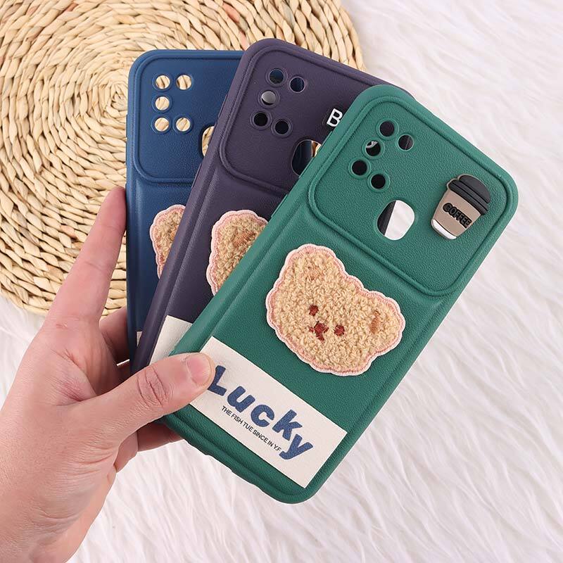 قاب ژله ای Lucky سامسونگ Galaxy A21s عروسکی محافظ لنزدار