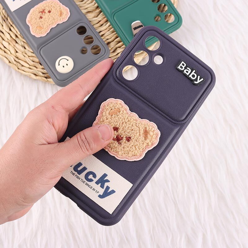 قاب ژله ای Lucky سامسونگ Galaxy A55 عروسکی محافظ لنزدار