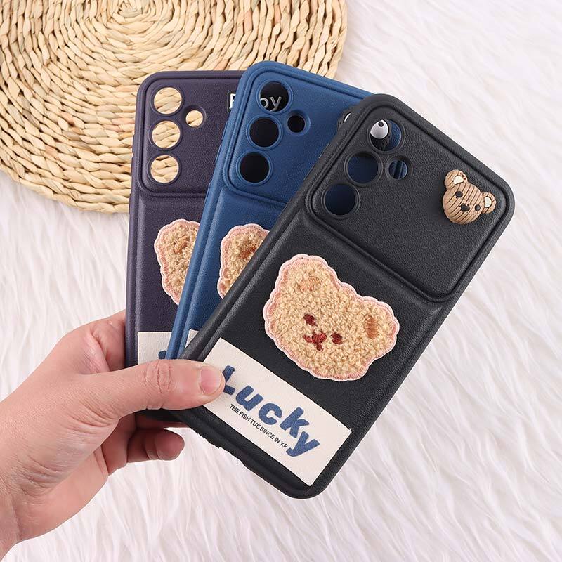 قاب ژله ای Lucky سامسونگ Galaxy A55 عروسکی محافظ لنزدار