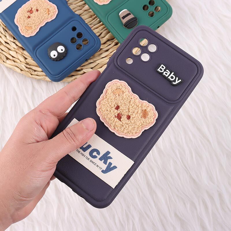 قاب ژله ای Lucky سامسونگ Galaxy A12 / M12 عروسکی محافظ لنزدار