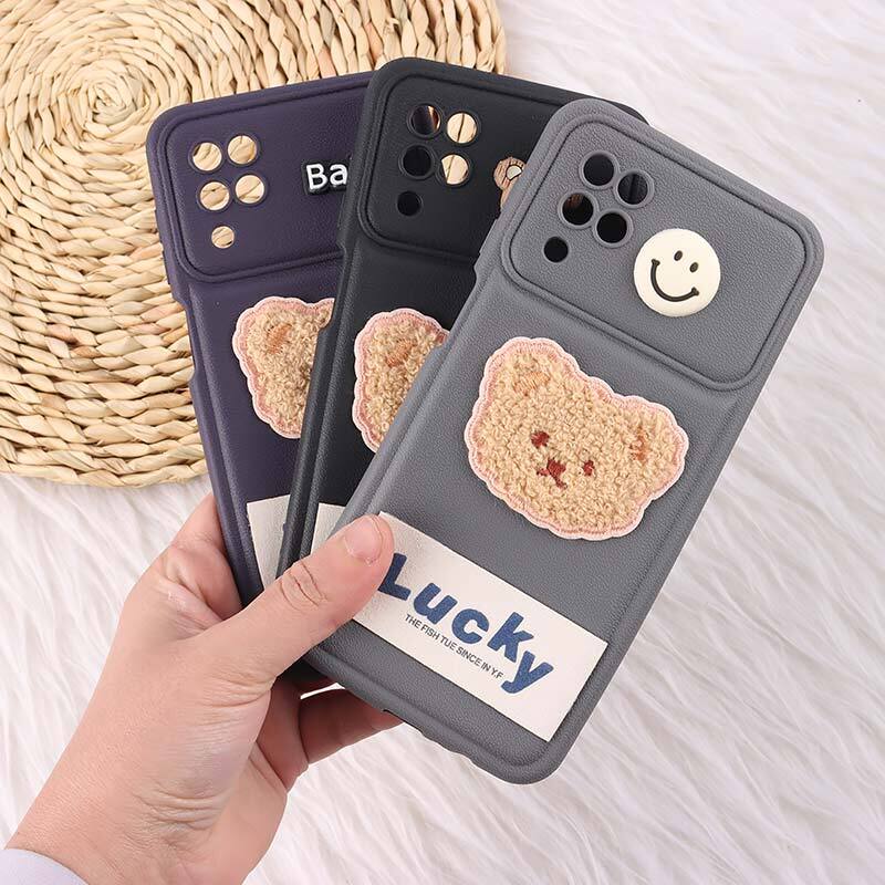 قاب ژله ای Lucky سامسونگ Galaxy A12 / M12 عروسکی محافظ لنزدار