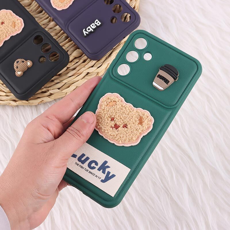 قاب ژله ای Lucky سامسونگ Galaxy A16 4G / A16 5G عروسکی محافظ لنزدار