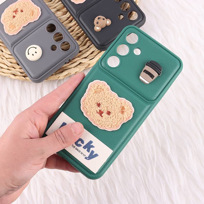 قاب ژله ای Lucky سامسونگ Galaxy S24 FE عروسکی محافظ لنزدار