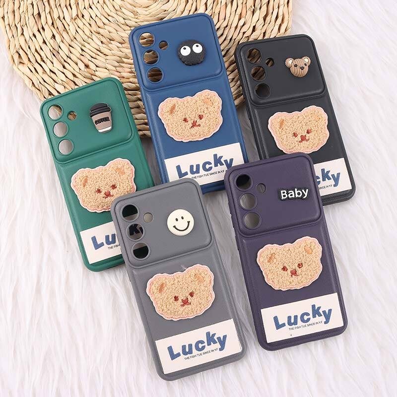 قاب ژله ای Lucky سامسونگ Galaxy S24 FE عروسکی محافظ لنزدار