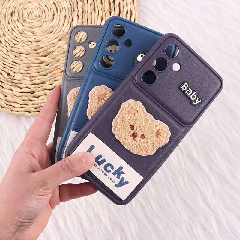 قاب ژله ای Lucky سامسونگ Galaxy S24 FE عروسکی محافظ لنزدار