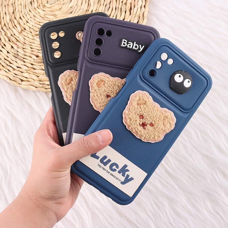 قاب ژله ای Lucky سامسونگ Galaxy A02s / M02s / A03s عروسکی محافظ لنزدار