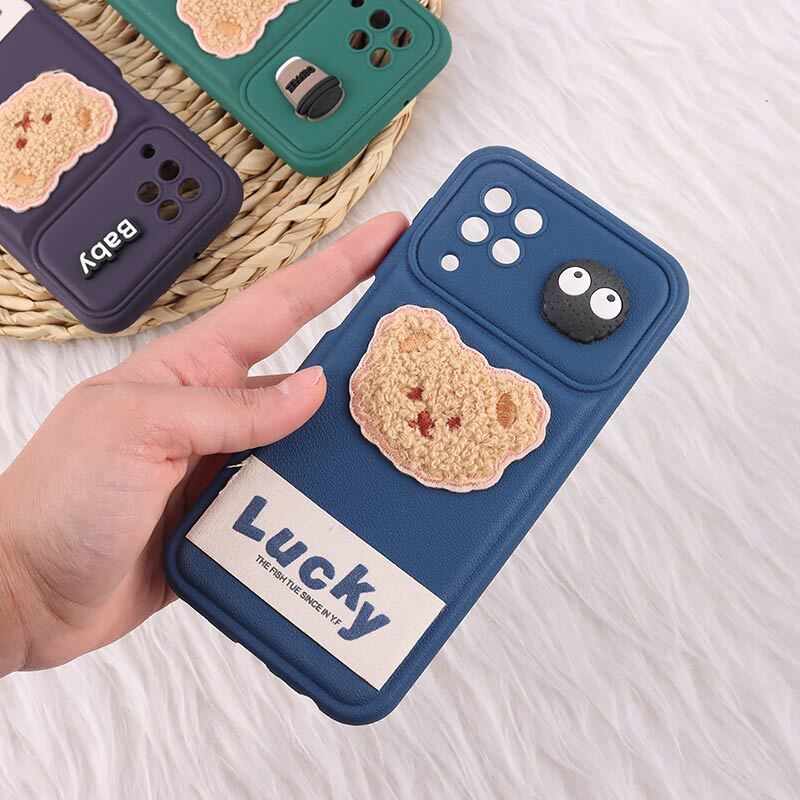 قاب ژله ای Lucky سامسونگ Galaxy A22 4G / M22 / M32 4G عروسکی محافظ لنزدار