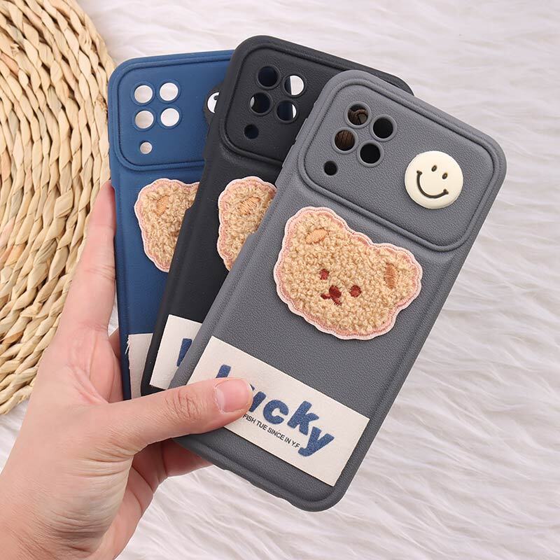 قاب ژله ای Lucky سامسونگ Galaxy A22 4G / M22 / M32 4G عروسکی محافظ لنزدار