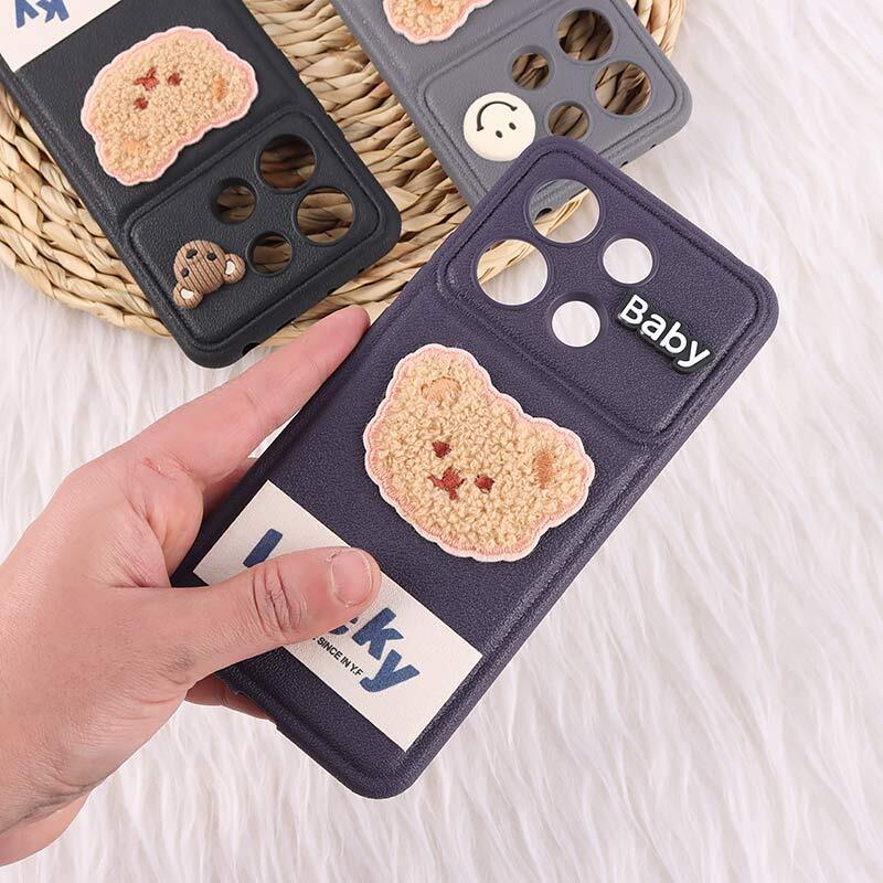 قاب ژله ای Lucky شیائومی Redmi Note 13 4G عروسکی محافظ لنزدار
