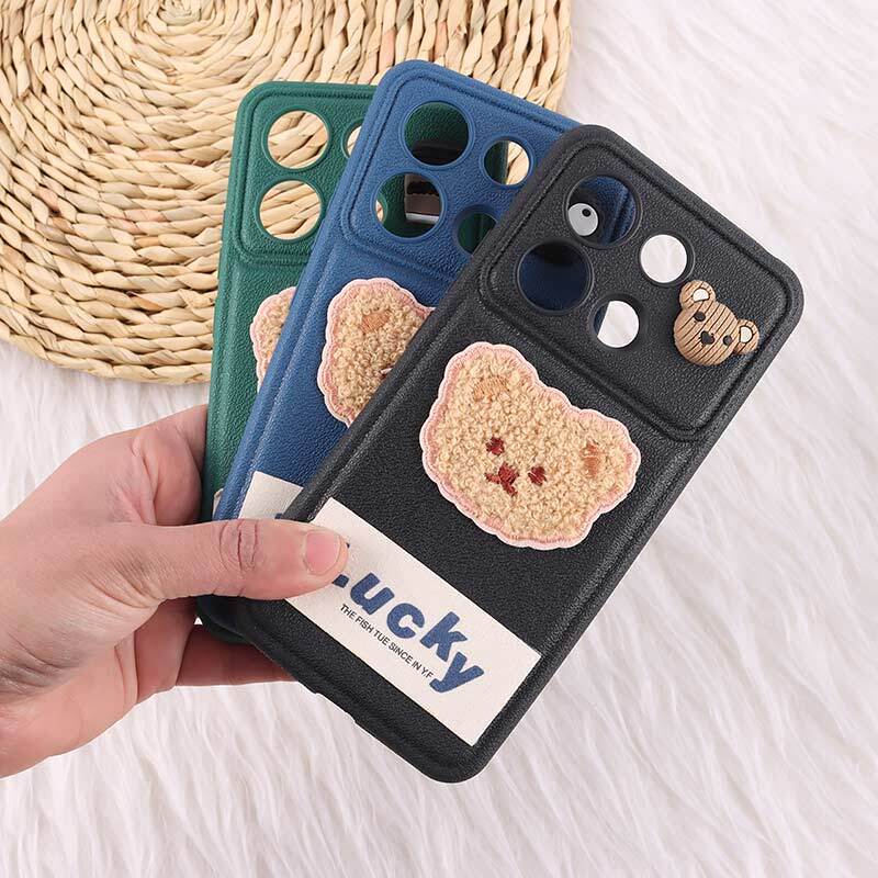 قاب ژله ای Lucky شیائومی Redmi Note 13 4G عروسکی محافظ لنزدار