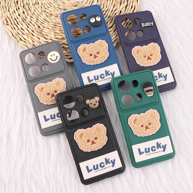 قاب ژله ای Lucky شیائومی Redmi Note 13 Pro 4G عروسکی محافظ لنزدار
