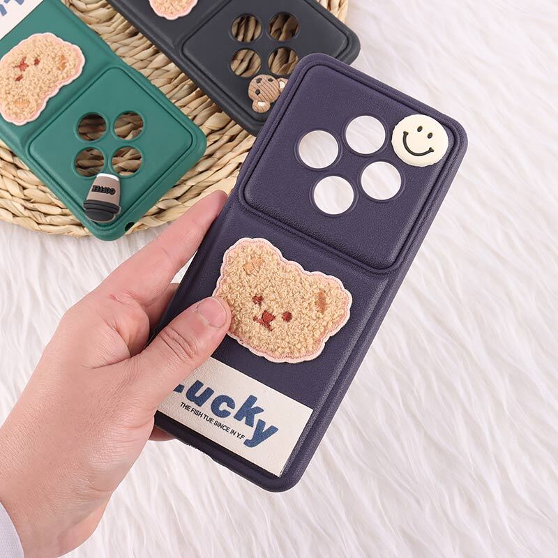 قاب ژله ای Lucky شیائومی Redmi 14C / Poco C75 عروسکی محافظ لنزدار