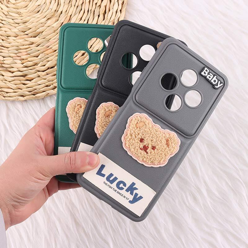 قاب ژله ای Lucky شیائومی Redmi 14C / Poco C75 عروسکی محافظ لنزدار