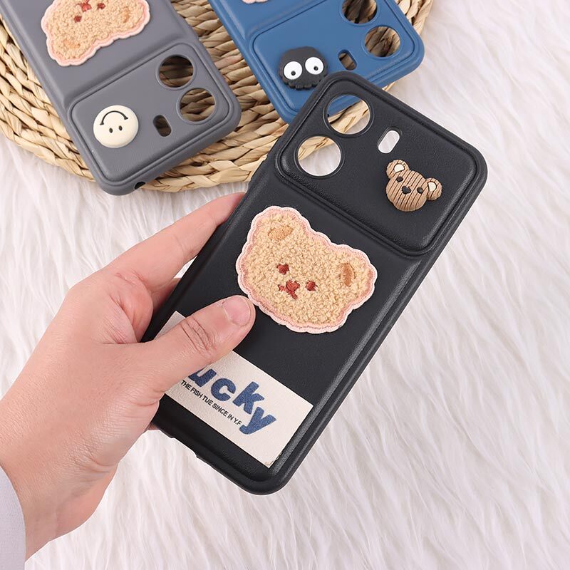 قاب ژله ای Lucky شیائومی Redmi 13C / Poco C65 عروسکی محافظ لنزدار