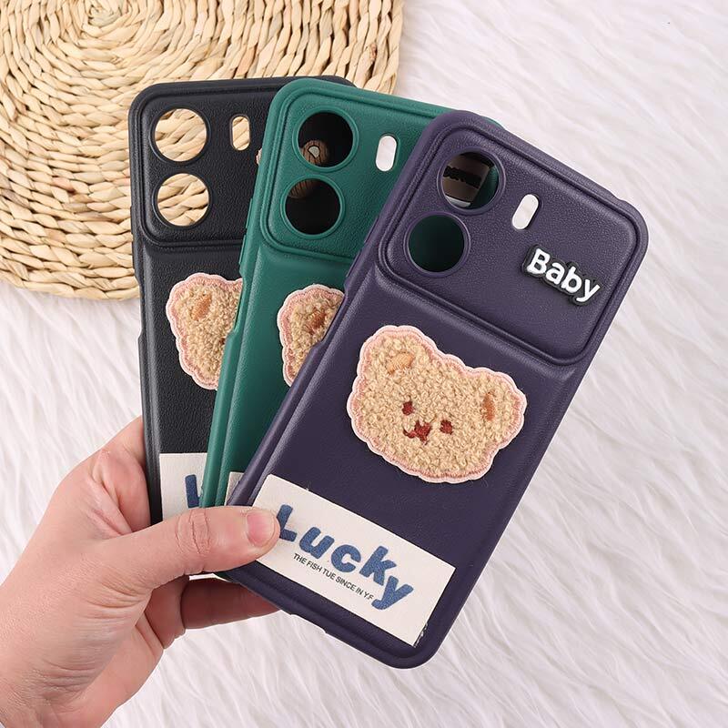 قاب ژله ای Lucky شیائومی Redmi 13C / Poco C65 عروسکی محافظ لنزدار