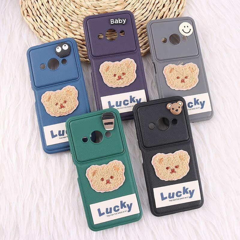 قاب ژله ای Lucky شیائومی Redmi A3 / A3X عروسکی محافظ لنزدار