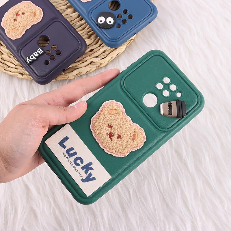 قاب ژله ای Lucky شیائومی Redmi Note 9 / Redmi 10x 4G عروسکی محافظ لنزدار