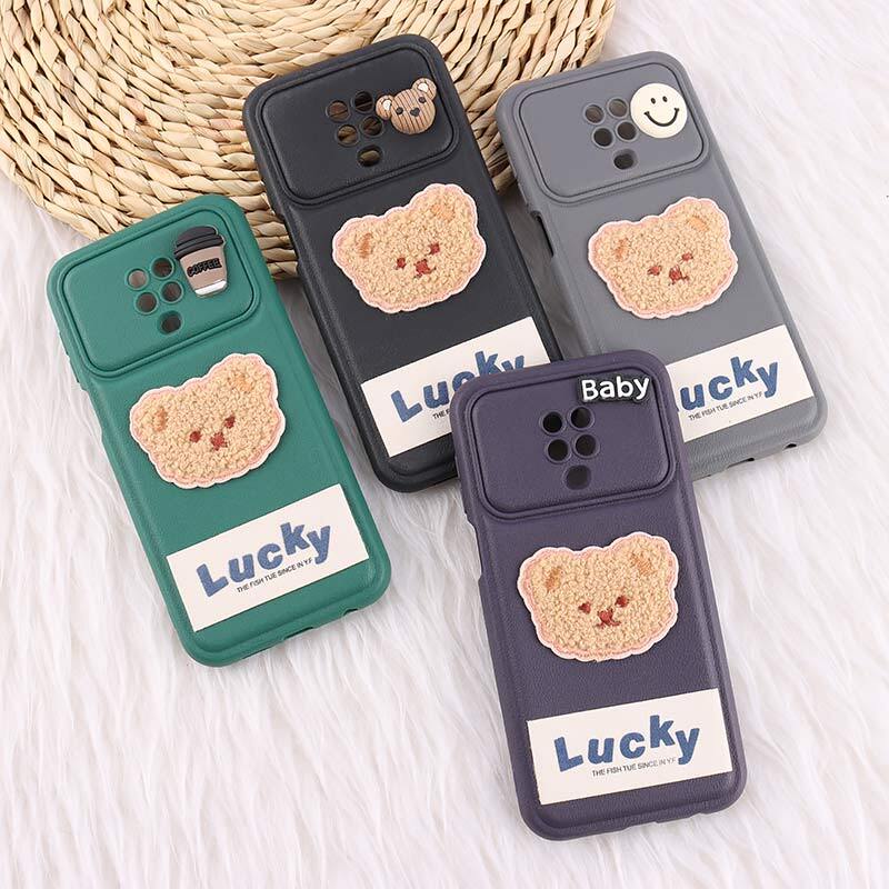 قاب ژله ای Lucky شیائومی Redmi Note 9s / Note 9 Pro / Note 10 Lite عروسکی محافظ لنزدار