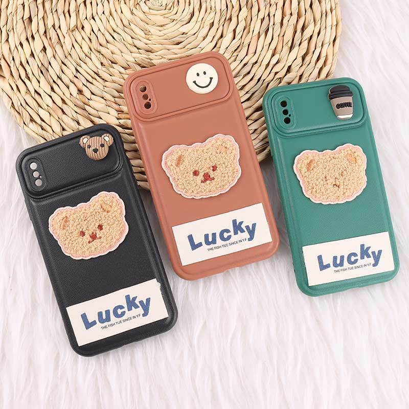 قاب ژله ای Lucky آیفون XS Max عروسکی محافظ لنزدار