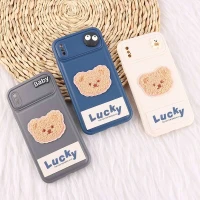 قاب ژله ای Lucky آیفون XS Max عروسکی محافظ لنزدار