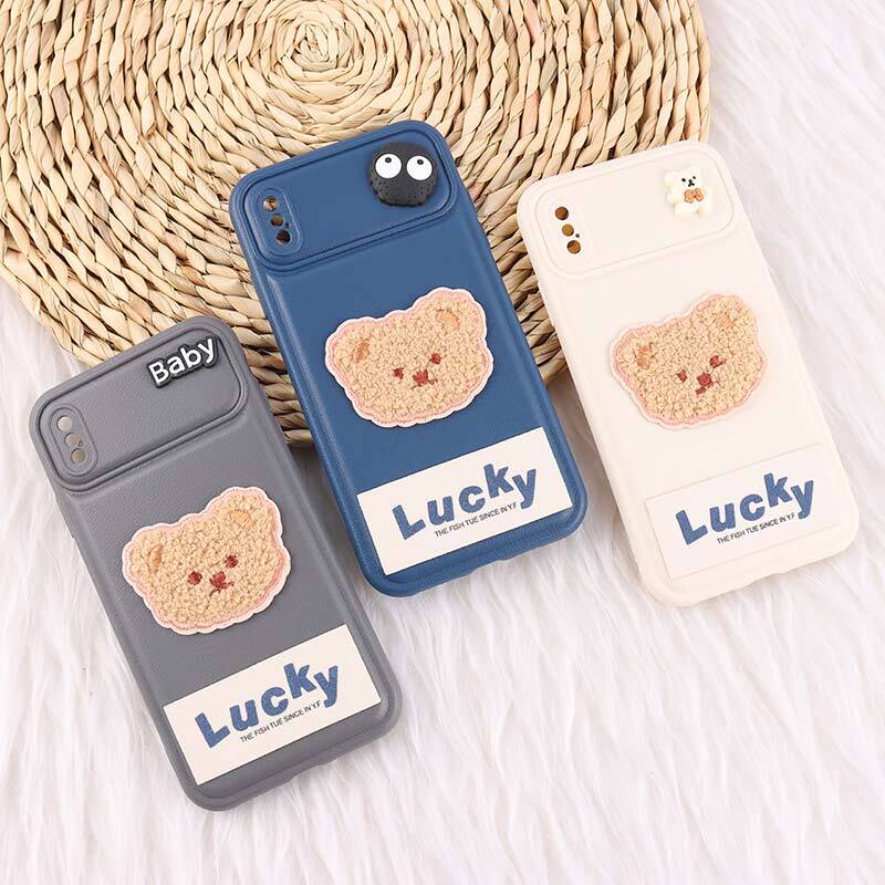 قاب ژله ای Lucky آیفون XS Max عروسکی محافظ لنزدار