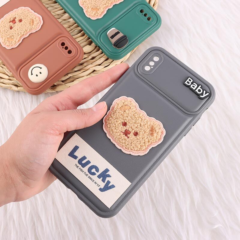 قاب ژله ای Lucky آیفون XS Max عروسکی محافظ لنزدار