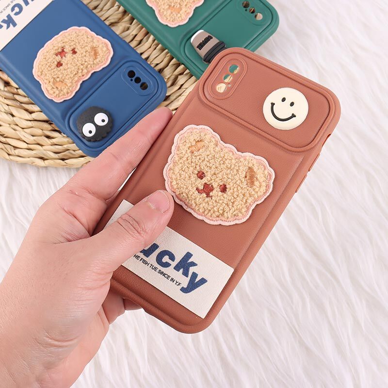 قاب ژله ای Lucky آیفون X / XS عروسکی محافظ لنزدار