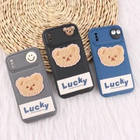 قاب ژله ای Lucky آیفون X / XS عروسکی محافظ لنزدار