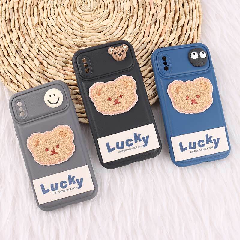 قاب ژله ای Lucky آیفون X / XS عروسکی محافظ لنزدار