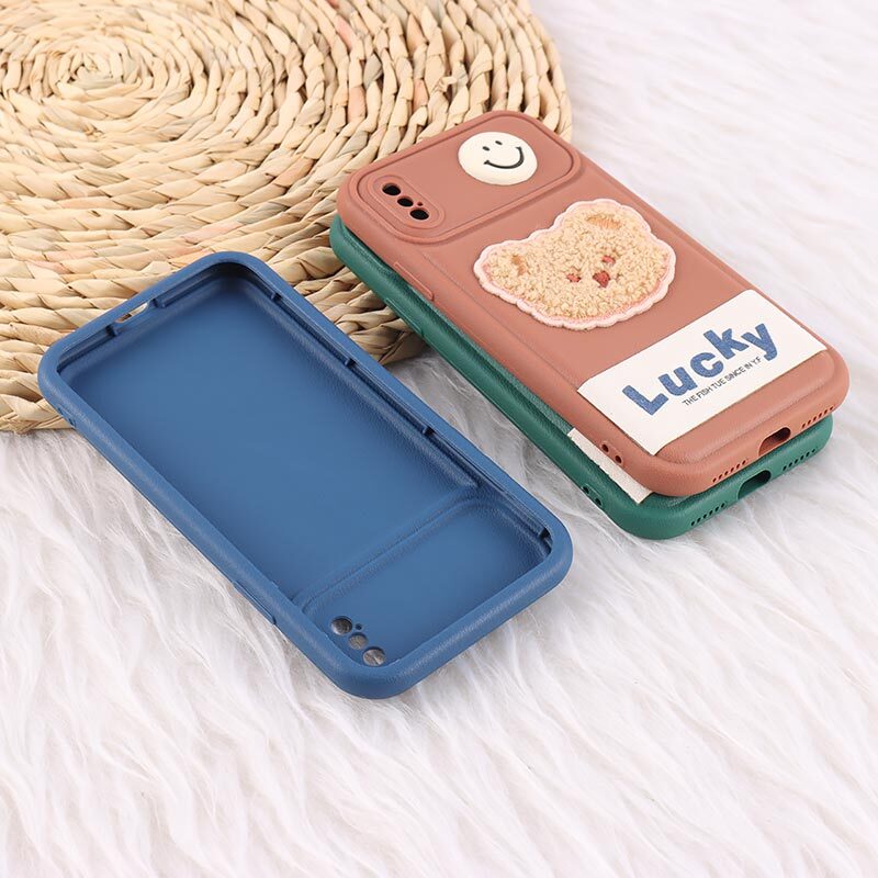 قاب ژله ای Lucky آیفون X / XS عروسکی محافظ لنزدار