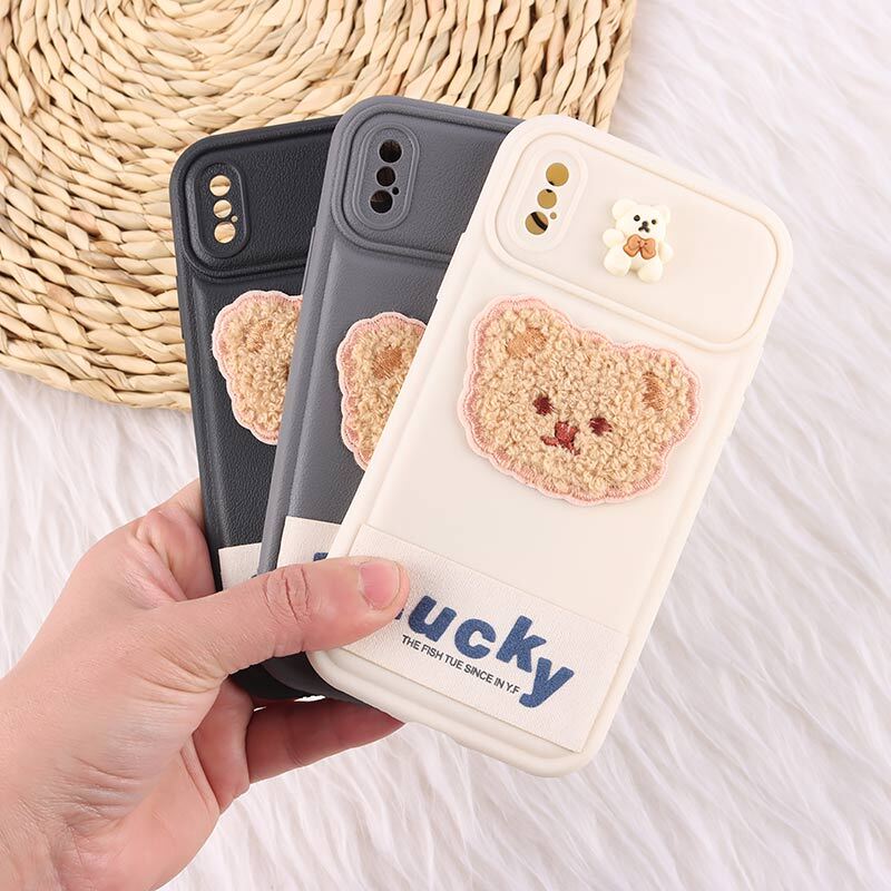 قاب ژله ای Lucky آیفون X / XS عروسکی محافظ لنزدار