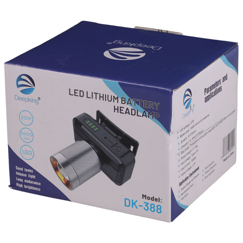 چراغ قوه پیشانی هدلایت شارژی Deepking DK-388